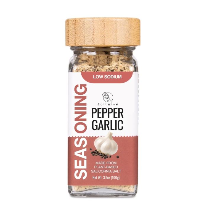 SALTWISE: Low Sodium Pepper Garlic Seasoning, 113 gm