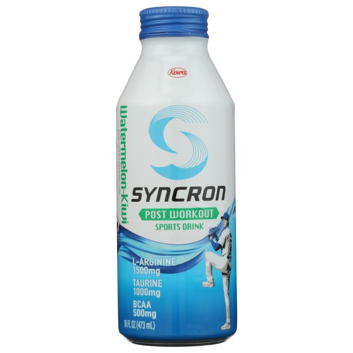 SYNCRON: Watermelon Kiwi Postworkout Sports Drink, 16 fo