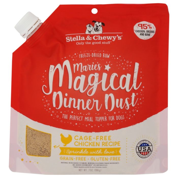 STELLA AND CHEWYS: Maries Magical Dinner Dust Cage Free Chicken for Dogs, 7 oz