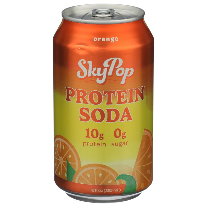 SKYPOP: Orange Protein Soda, 12 fo