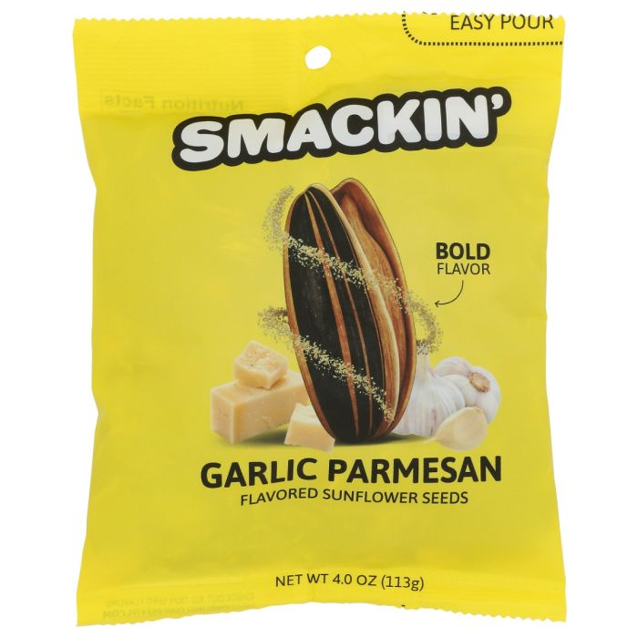 SMACKIN SNACKS: Garlic Parmesan Sunflower Seeds, 4 oz
