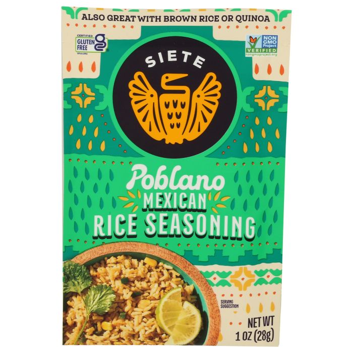 SIETE: Poblano Mexican Rice Seasoning, 1 oz
