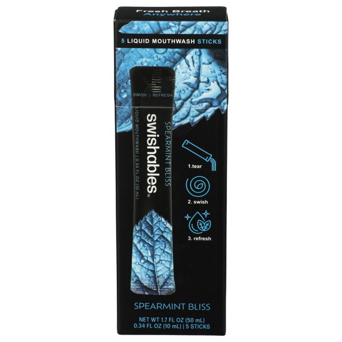 SWISHABLES: Spearmint Mouthwash 5 Count., 1.74 fo