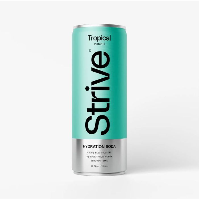 STRIVE: Tropical Punch Hydration Soda, 12 fo