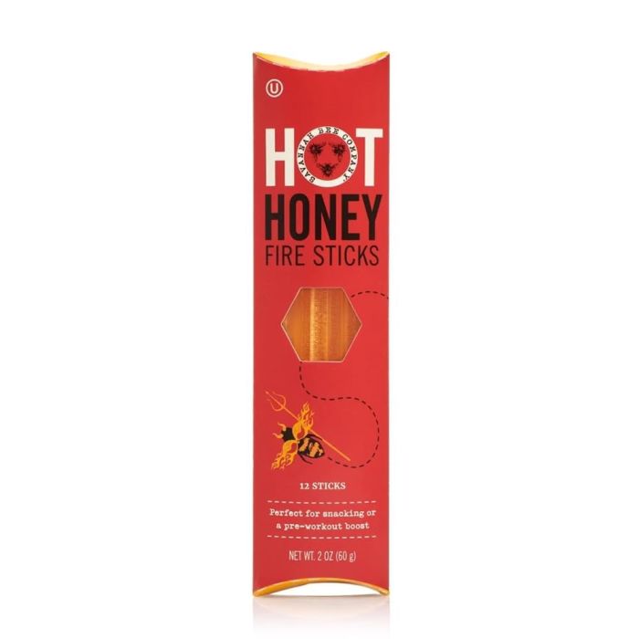 SAVANNAH BEE CO: Hot Honey Fire Sticks 12 Count, 2 oz