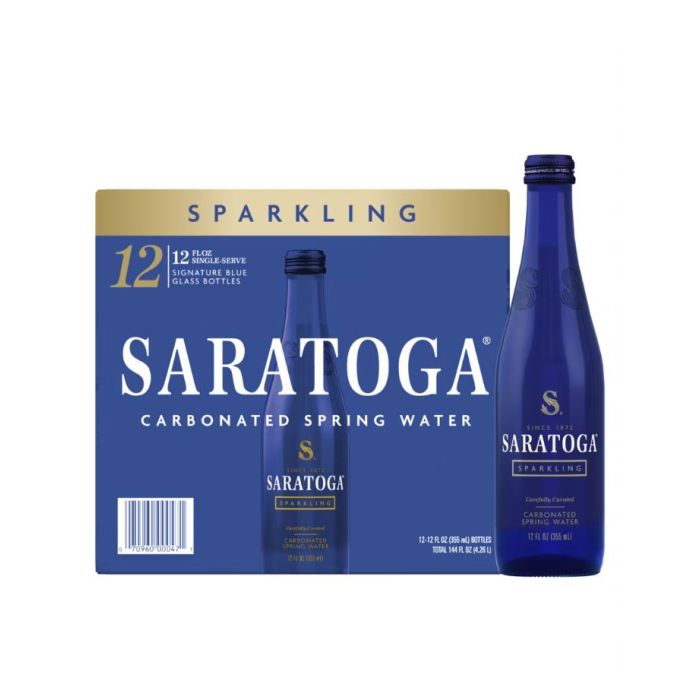 SARATOGA: Sparkling Spring Water 12 Count, 144 fo