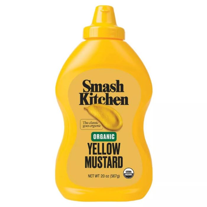 SMASH KITCHEN: Organic Yellow Mustard, 20 oz