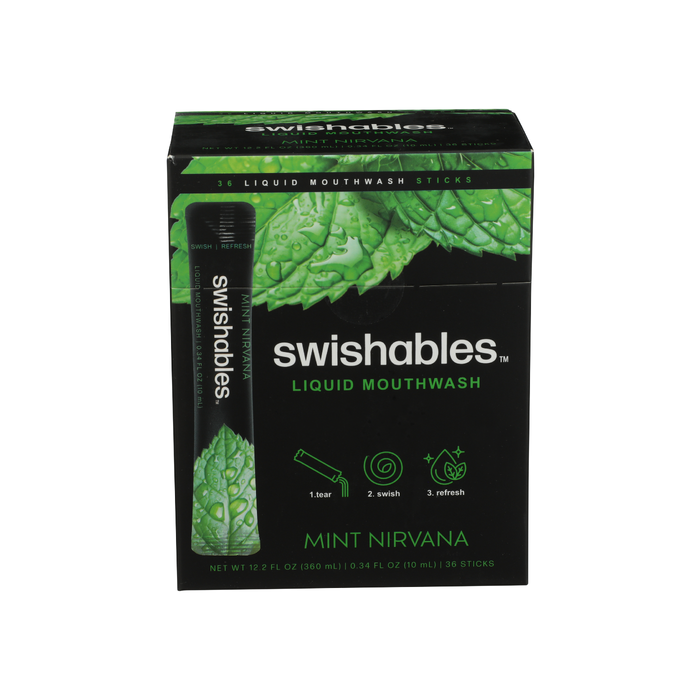 SWISHABLES: Mint Nirvana Mouthwash 36 Count., 12.2 fo