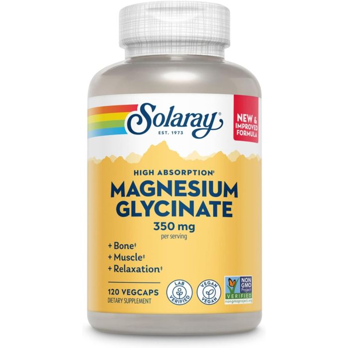 SOLARAY: Magnesium Glycinate 350mg, 120 vc