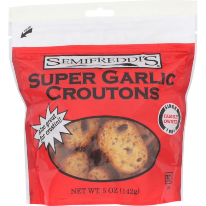 SEMIFREDDIS: Super Garlic Croutons, 5 oz