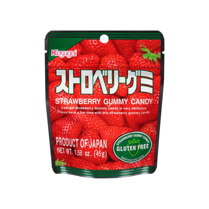 KASUGAI: Strawberry Gummy Candy, 1.58 oz