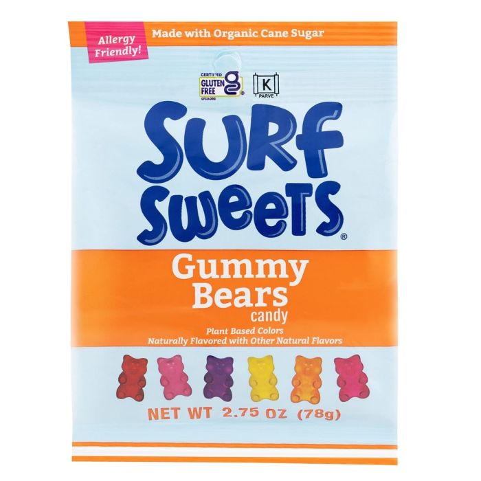 SURF SWEETS: Gummy Bears, 2.75 oz