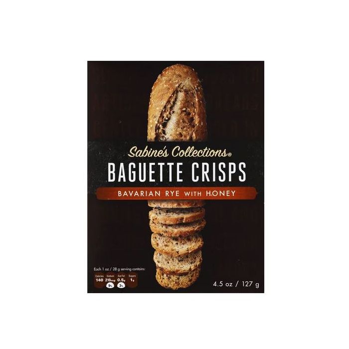 SABINES COLLECTIONS: Bavarian Rye With Honey Baguette Crisps, 4.5 oz