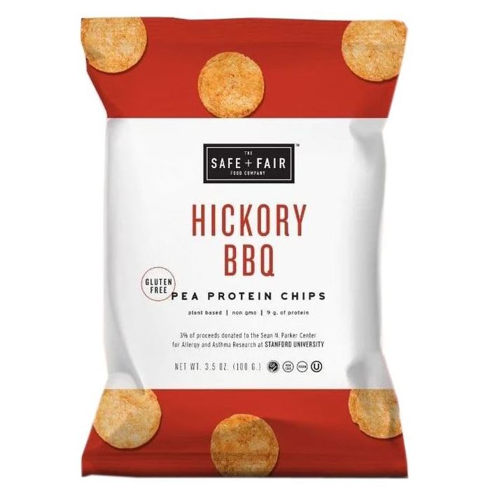 THE SAFE AND FAIR FOOD COMPANY: Hickory Bbq Pea Protein Chips, 3.5 oz