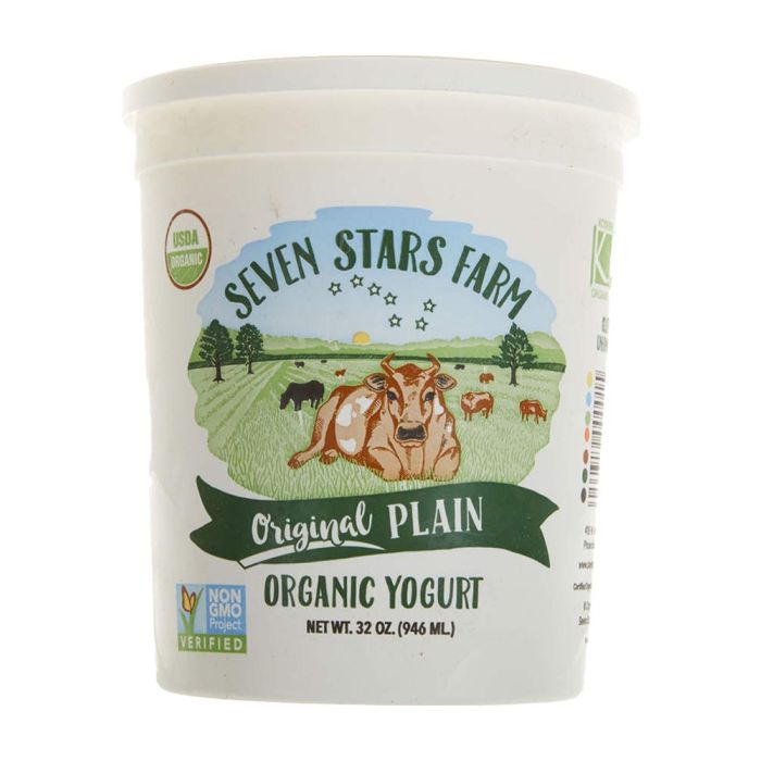 SEVEN STARS DAIRY: Original Plain Organic Yogurt, 32 oz