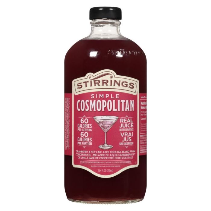 STIRRINGS: Cosmopolitan Mix, 750 ml