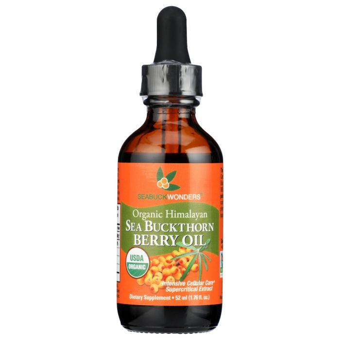 SEABUCKWONDERS: Organic Sea Buckthorn Berry Oil Dropper, 1.76 oz