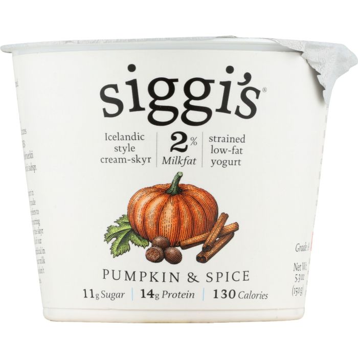SIGGIS: Pumpkin and Spice Lowfat Yogurt, 5.3 oz