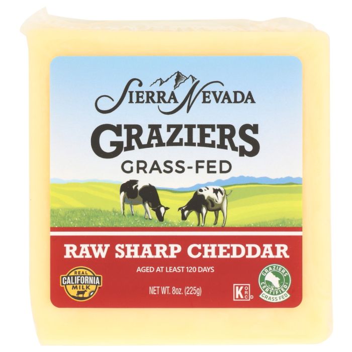 SIERRA NEVADA: Graziers Raw Milk Cheese Sharp Cheddar, 8 oz