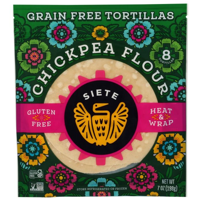 SIETE: Chickpea Flour Tortillas, 7 oz
