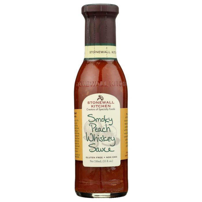 STONEWALL KITCHEN: Smoky Peach Whiskey Sauce, 11 fo