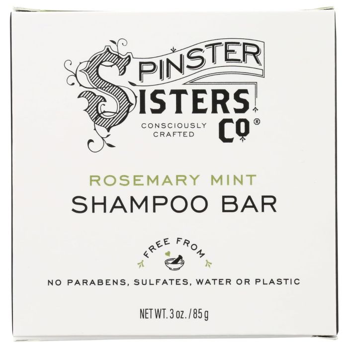 SPINSTER SISTERS CO: Rosemary Mint Shampoo Bar, 3 oz