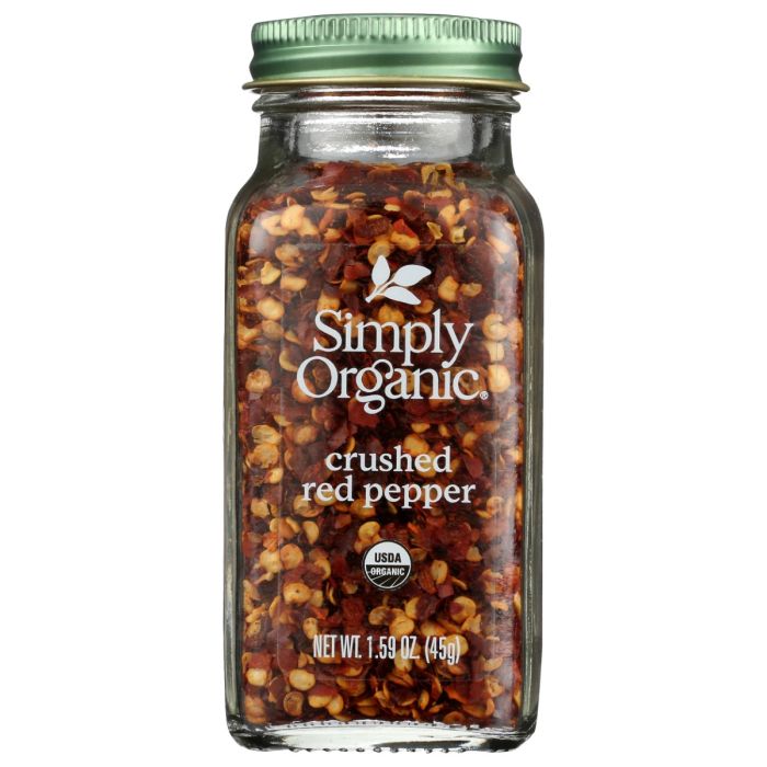 SIMPLY ORGANIC: Crushed Red Pepper, 1.59 oz
