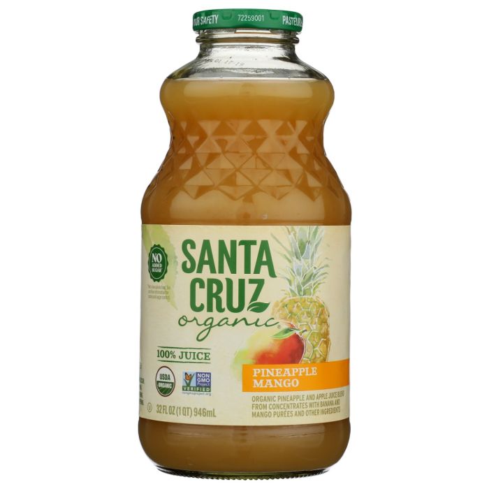 SANTA CRUZ: Organic Pineapple Mango Juice, 32 fo
