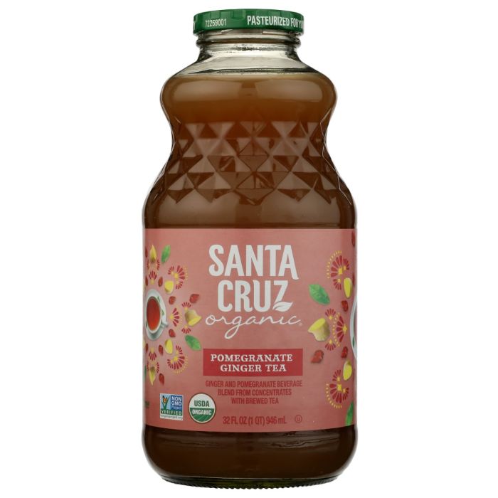 SANTA CRUZ: Organic Pomegranate Ginger Tea Juice, 32 fo
