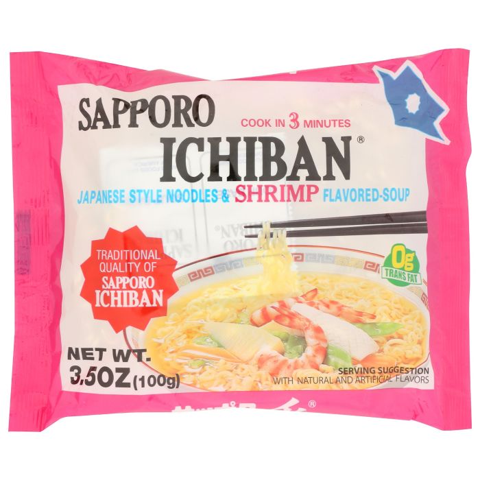 SAPPORO: Ichiban Shrimp Ramen, 3.5 oz