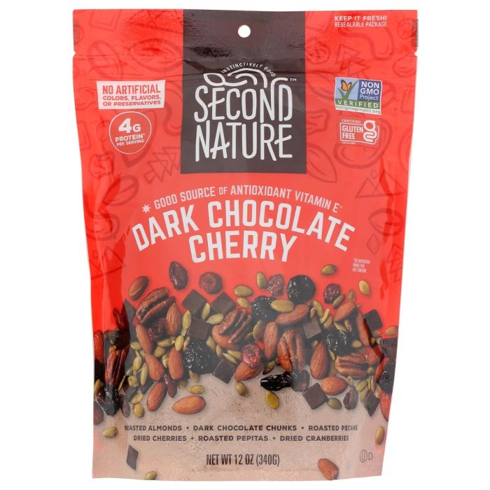SECOND NATURE: Dark Chocolate Cherry Mix, 12 oz