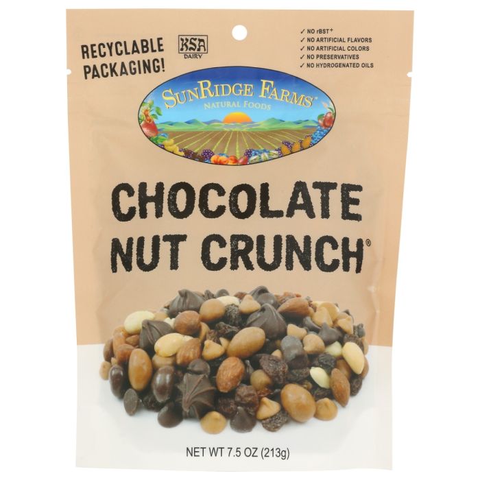 SUNRIDGE FARMS: Chocolate Nut Crunch, 7.5 oz