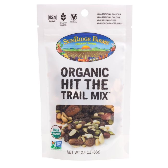 SUNRIDGE FARMS: Organic Hit the Trail Mix, 2.4 oz