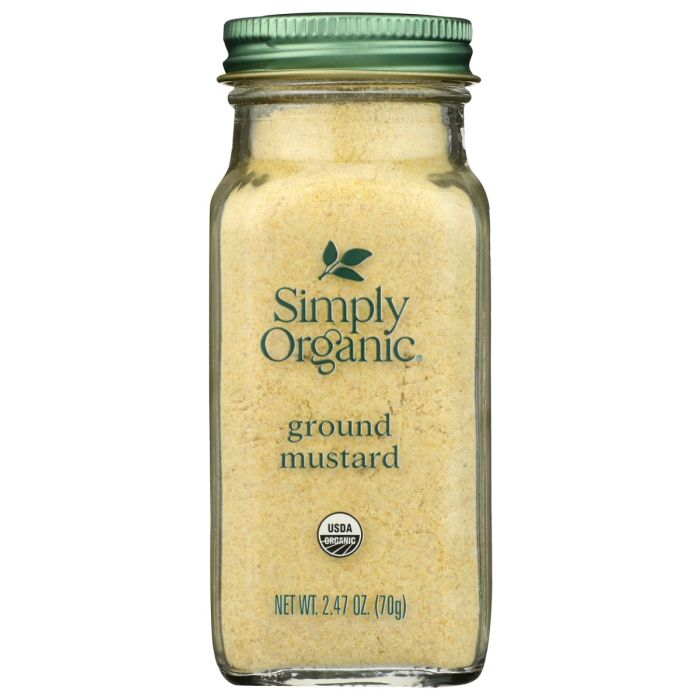 SIMPLY ORGANIC: Ground Mustard Seed, 2.47 oz