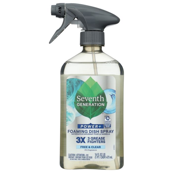 SEVENTH GENERATION: Foaming Dish Spray Free and Clear, 16 fo