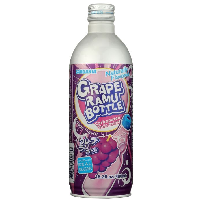SANGARIA: Grape Ramu Bottle Softdrink, 16.2 fo