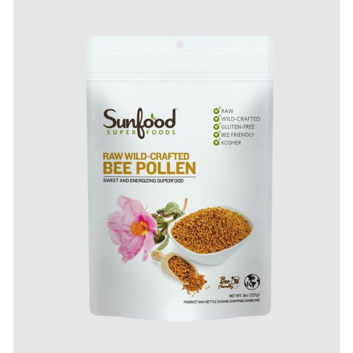 SUNFOOD SUPERFOODS: Raw Wild Crafted Bee Pollen, 8 oz