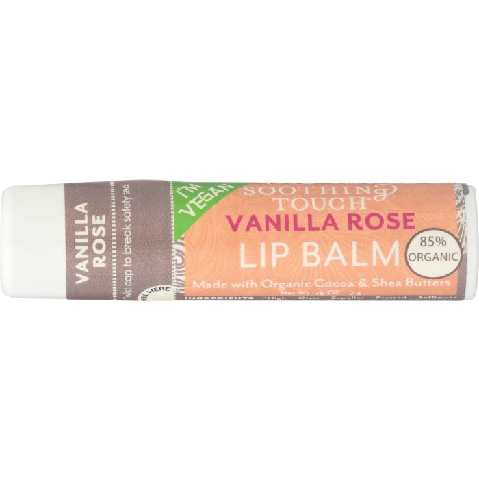 SOOTHING TOUCH: Vanilla Rose Vegan Lip Balm, 0.25 oz