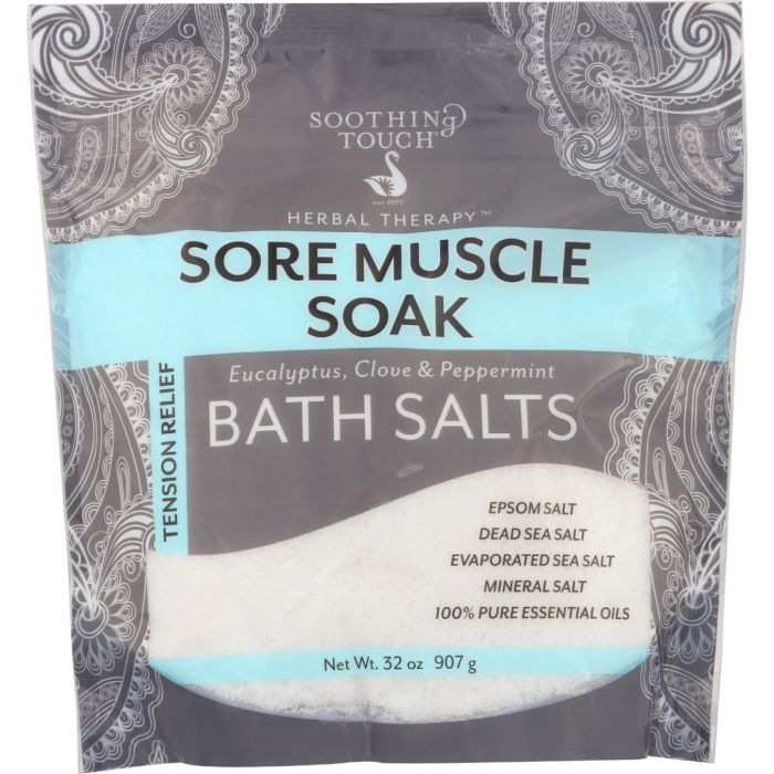 SOOTHING TOUCH: Sore Muscle Soak Bath Salts, 32 oz