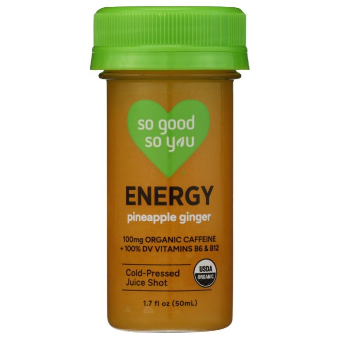 SO GOOD SO YOU: Pineapple Ginger Energy Shot, 1.7 fo
