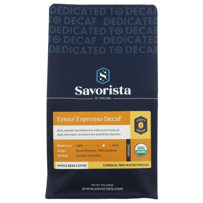 SAVORISTA: Yesso Espresso Decaf Coffee, 10 oz