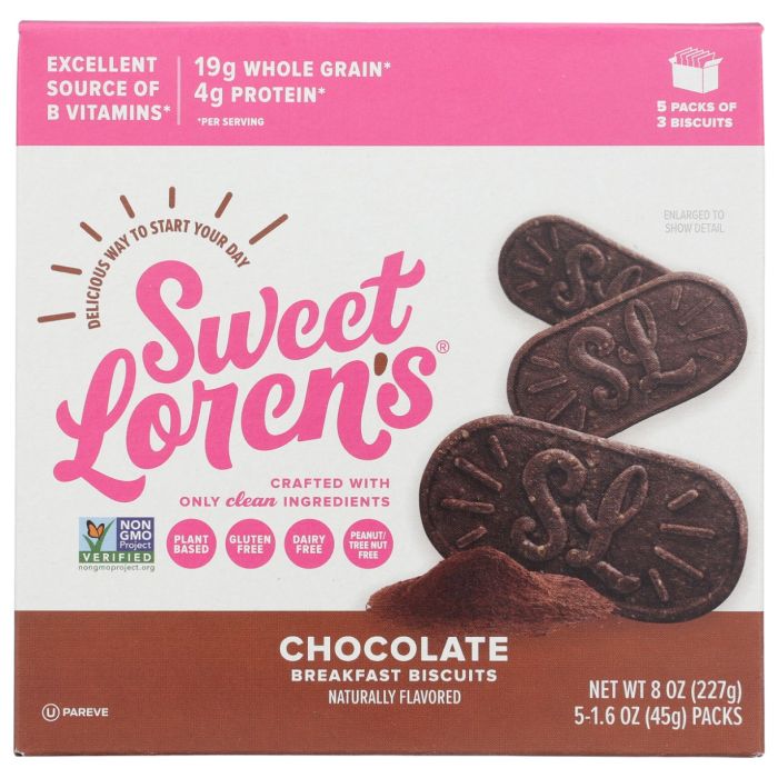 SWEET LORENS: Chocolate Breakfast Biscuits, 8 oz