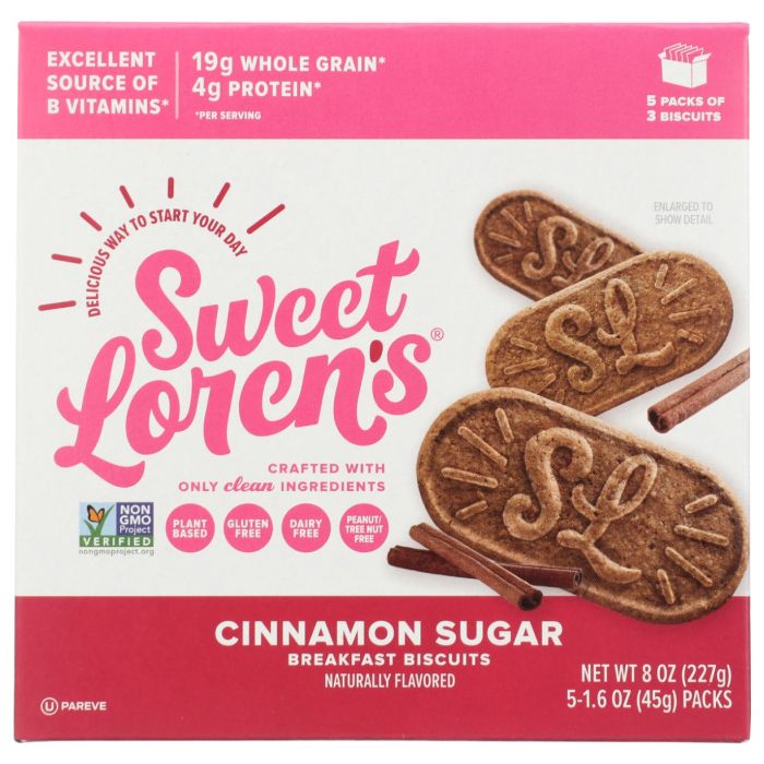 SWEET LORENS: Cinnamon Sugar Breakfast Biscuits, 8 oz