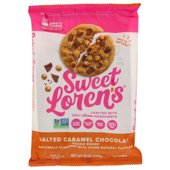 SWEET LORENS: Salted Caramel Chocolate Cookie Dough, 12 oz