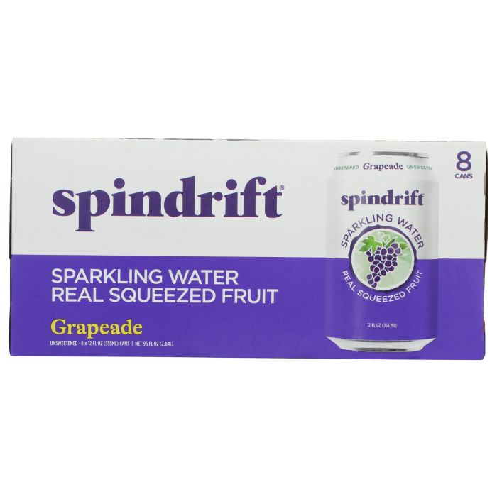 SPINDRIFT: Grapeade Sparkling Water 8 Count, 96 fo