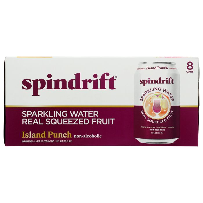 SPINDRIFT: Island Punch Sparkling Water 8 Count, 96 fo