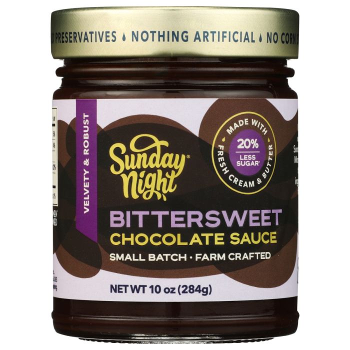 SUNDAY NIGHT: Bittersweet Chocolate Sauce, 10 oz
