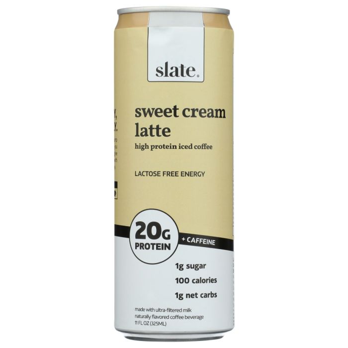 SLATE: Sweet Cream Latte High Protein Iced Coffee, 11 fo
