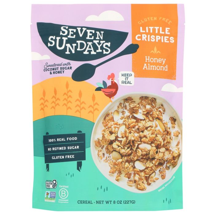 SEVEN SUNDAYS: Honey Almond Little Crispies Cereal, 8 oz