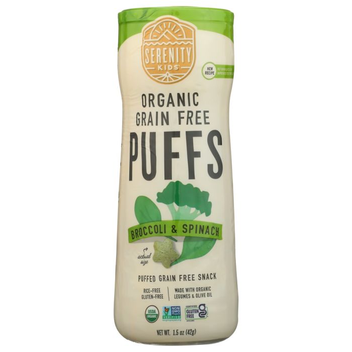 SERENITY KIDS: Broccoli and Spinach Organic Grain Free Pudds, 1.5 oz